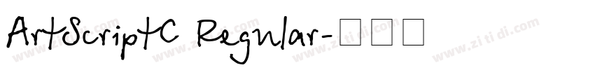 ArtScriptC Regular字体转换